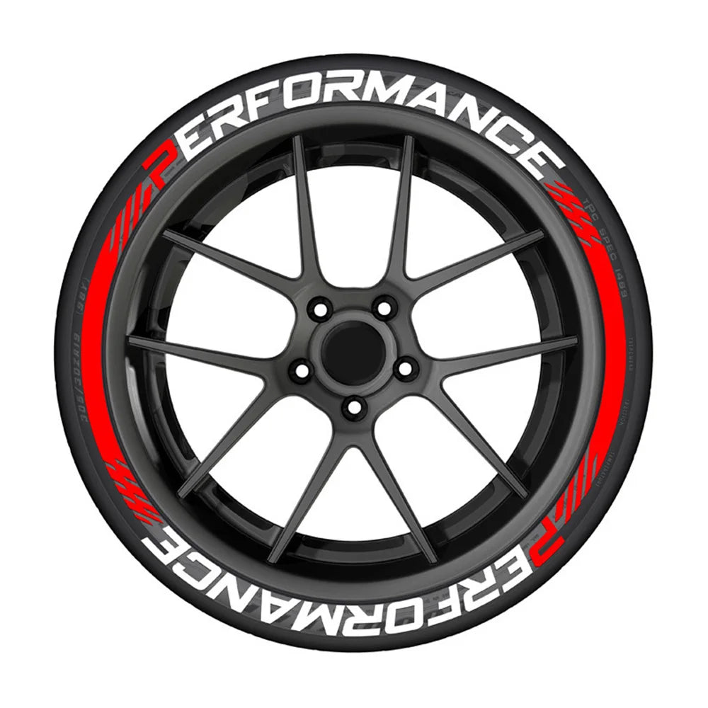 3D Car Tyre Letter Stickers – Universal Wheel Rim Decals (8-Piece Set)