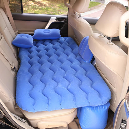 Car Inflatable Travel Mattress Bed – Back Seat Sleeping Mat with Pillows
