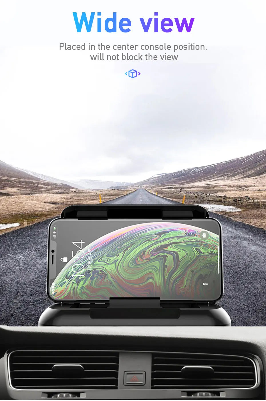 Universal Dashboard Car Phone Holder – Anti-Slip Silicone Suction Mount