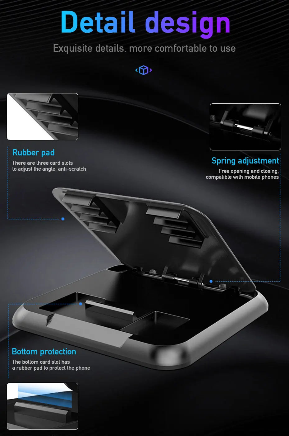 Universal Dashboard Car Phone Holder – Anti-Slip Silicone Suction Mount