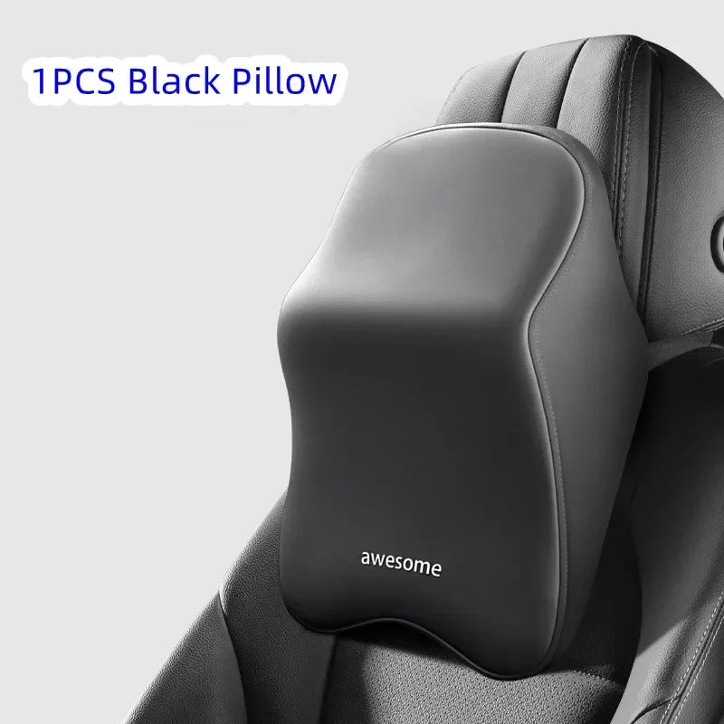 Memory Foam Car Lumbar & Neck Pillow – Universal Back Support Cushion