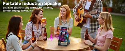2-in-1 Phone Stand & Bluetooth Speaker with RGB Light