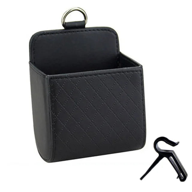 Car Air Vent Storage Bag – Leather Organiser