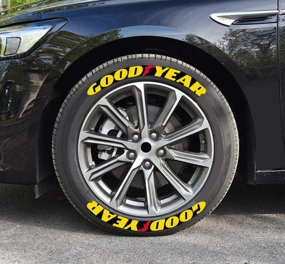 3D Car Tyre Lettering Stickers – Universal Wheel Decals (Set for 4 Tyres)
