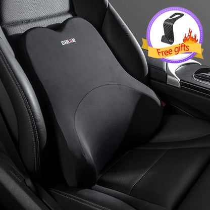 3D Memory Foam Car Headrest & Lumbar Support Pillow