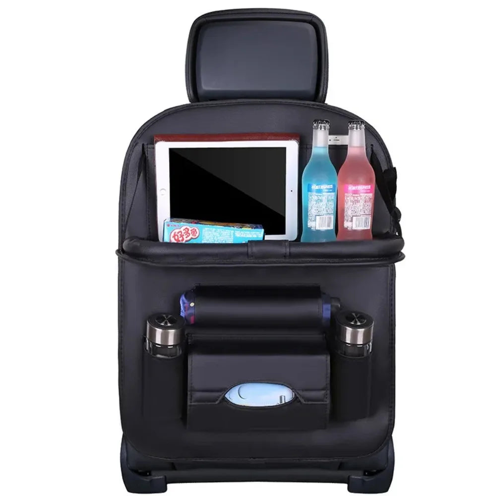 Car Seat Back Organiser with Foldable Tray