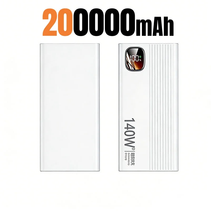 Lenovo 500000mAh 140W Power Bank Super Fast Charging Portable Powerbank External Battery Charger For Xiaomi iPhone 2026 NEW