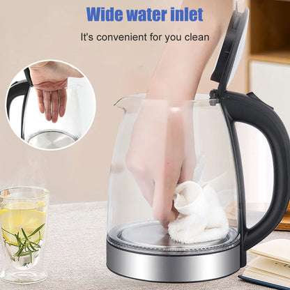 2L Glass Electric Kettle with Auto Shut-Off – Fast Boil, UK Plug