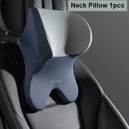 Car Lumbar Support Headrest Neck Pillow Support Universal Soft Neck Pillows Cushion Car Memory Foam Lumbar Pillow Back Support
