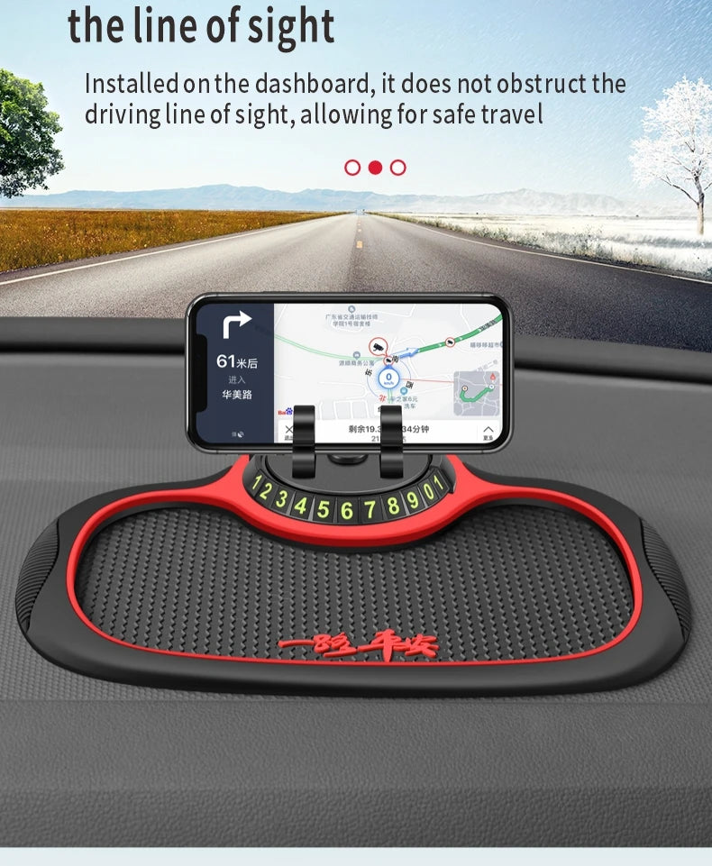 Car Dashboard Anti-Slip Mat & Phone Holder