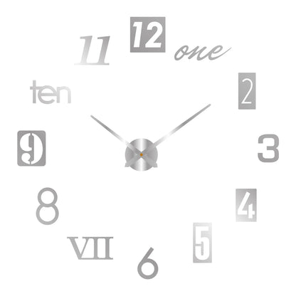 Large 3D Luminous Acrylic Wall Clock – DIY European Style