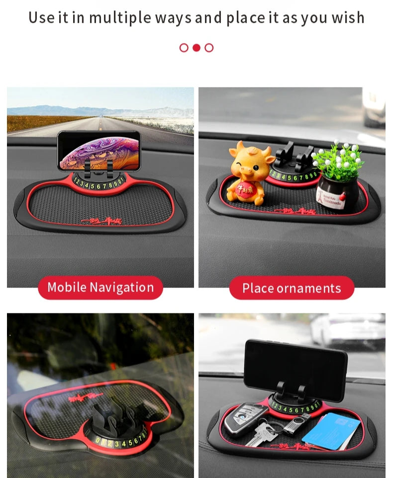 Car Dashboard Anti-Slip Mat & Phone Holder