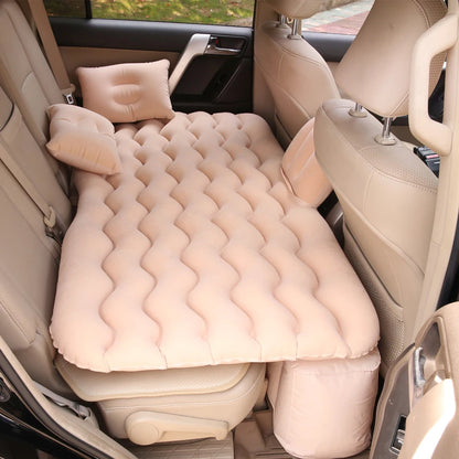 Car Inflatable Travel Mattress Bed – Back Seat Sleeping Mat with Pillows