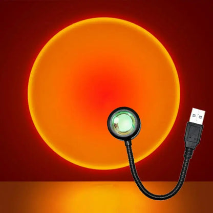 RGB Sunset Projection Night Light – USB LED Lamp for Home & Photography