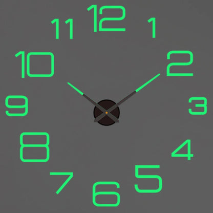 Large Roman Numeral Acrylic Mirror Wall Clock – DIY 3D Sticker