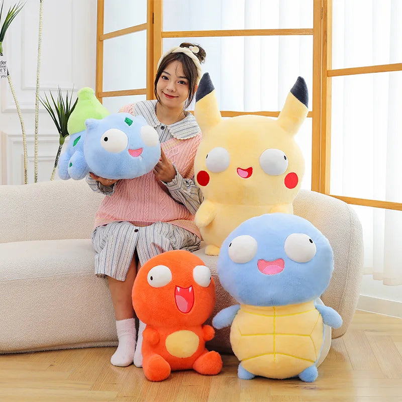 30cm Pokemon Plush Toys Pikachu Charmander Squirtle Bulbasaur Soft Stuffed Dolls Cute Anime Nap Pillow Kawaii Desk Decor Gift