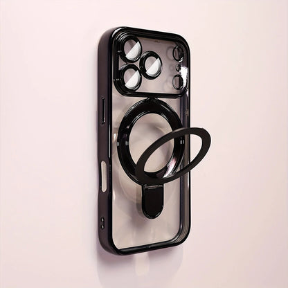Luxury Plating Magnetic Bracket Phone Case For iPhones