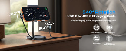 AUFU USB C Cable 60W 3A Fast Charging Cable USB C to Type C Cable for iPhone 16 15 Pro Max Samsung Galaxy S25 Ultra S24 MacBook