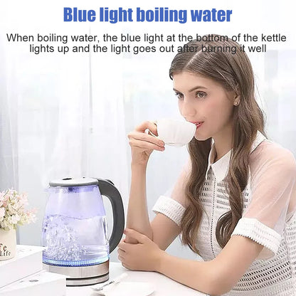 2L Glass Electric Kettle with Auto Shut-Off – Fast Boil, UK Plug