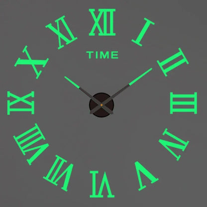 Large 3D Luminous Acrylic Wall Clock – DIY European Style
