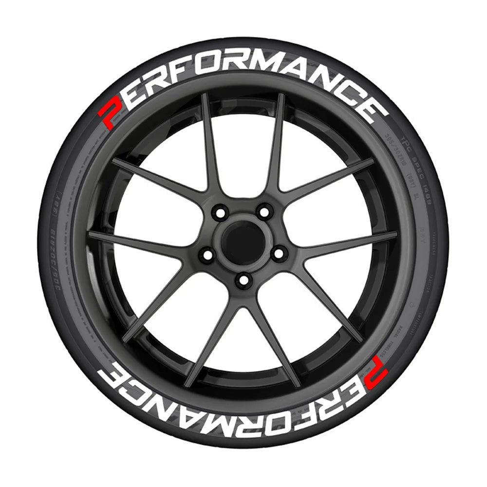 3D Car Tyre Letter Stickers – Universal Wheel Rim Decals (8-Piece Set)