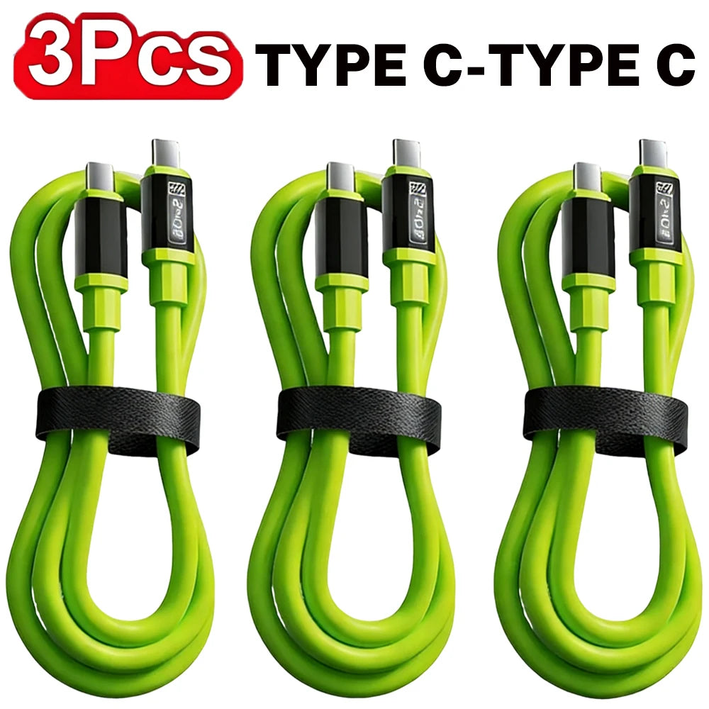 240W USB-C Fast-Charging Cable – 3-Pack (0.3m/1m/1.5m/2m)