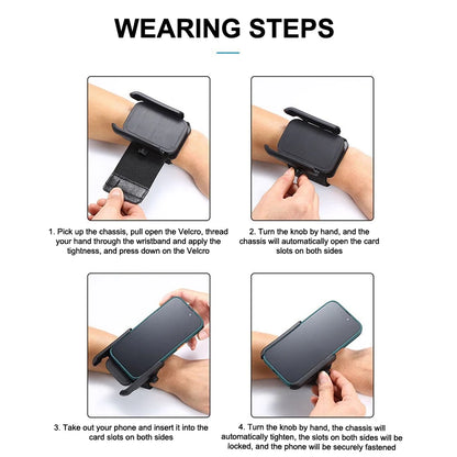 All-Weather 360° Rotatable Wristband Phone Holder for Most Smartphones