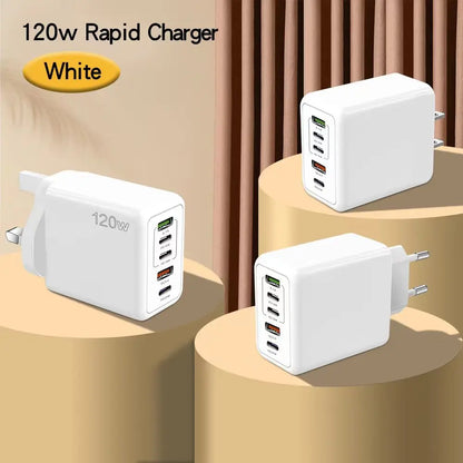 PD 5 Port USB Charger Fast Charging QC3.0 USB C Type C Mobile Phone Charger For iPhone Huawei Samsung Xiaomi ipad Quick Charge