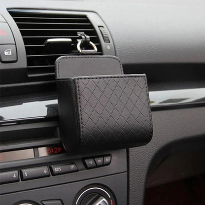 Car Air Vent Storage Bag – Leather Organiser