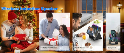 2-in-1 Phone Stand & Bluetooth Speaker with RGB Light