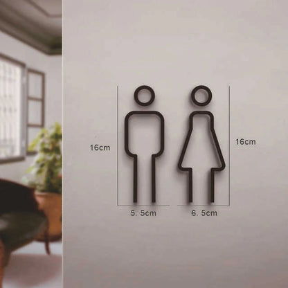 Funny Bathroom Door Sign – Acrylic Restroom Wall Sticker