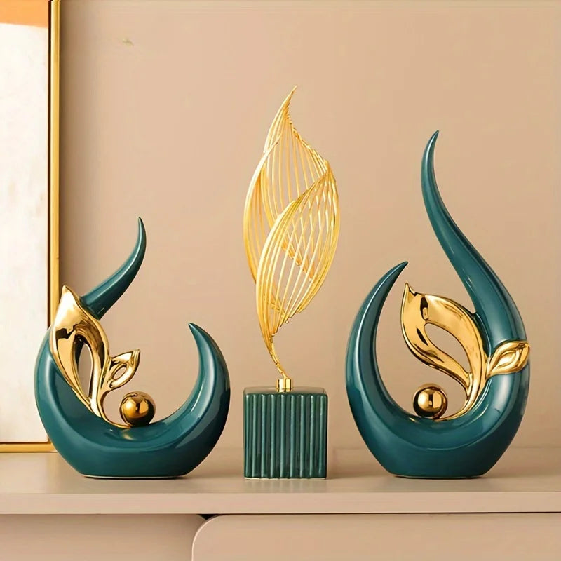 Nordic Ceramic Sculpture – Luxury Living Room & Office Décor