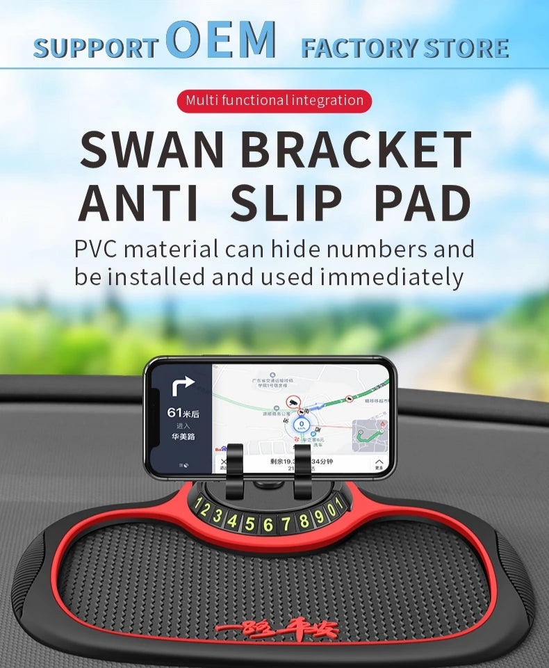 Car Dashboard Anti-Slip Mat & Phone Holder
