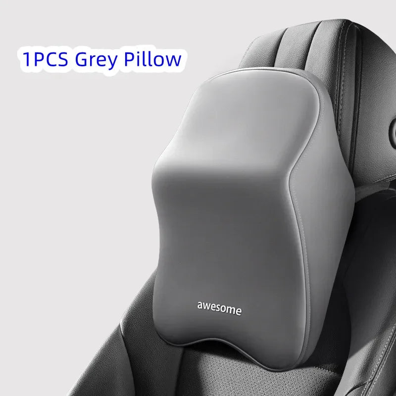 Memory Foam Car Lumbar & Neck Pillow – Universal Back Support Cushion