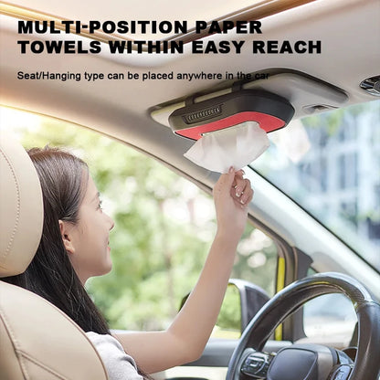 Leather Car Tissue Box – Sun Visor & Seat-Back Holder