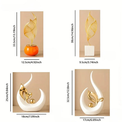 Nordic Ceramic Sculpture – Luxury Living Room & Office Décor