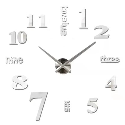 Large 3D Luminous Acrylic Wall Clock – DIY European Style