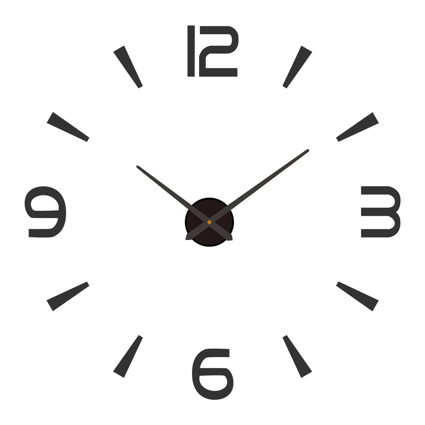 Large Roman Numeral Acrylic Mirror Wall Clock – DIY 3D Sticker