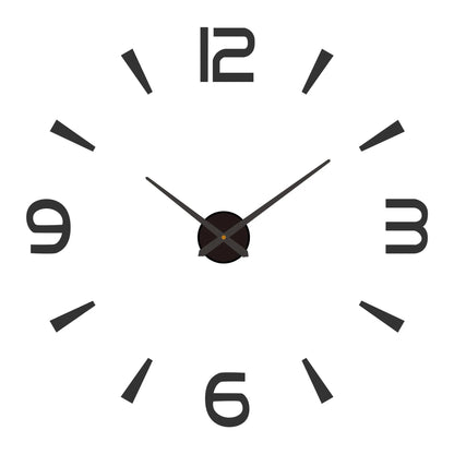 Large Roman Numeral Acrylic Mirror Wall Clock – DIY 3D Sticker