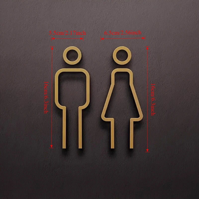 Funny Bathroom Door Sign – Acrylic Restroom Wall Sticker