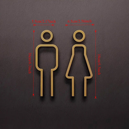 Funny Bathroom Door Sign – Acrylic Restroom Wall Sticker