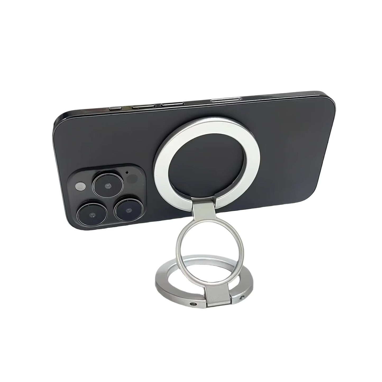 Foldable Magnetic Phone Stand – 360° MagSafe Holder for Desk & Car