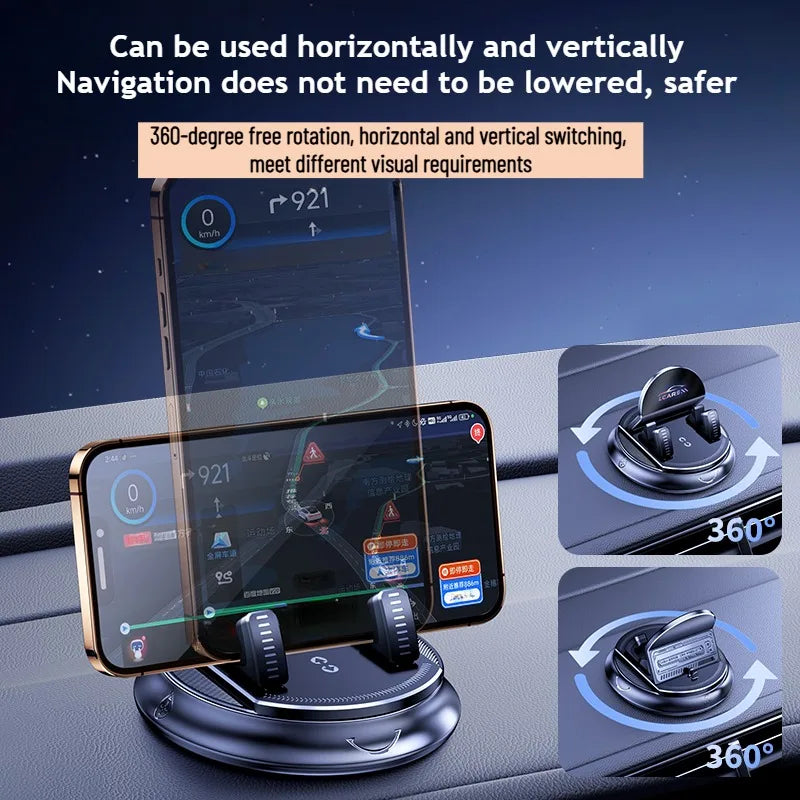 360° Rotating Car Phone Holder – Suction Cup Dashboard Mount