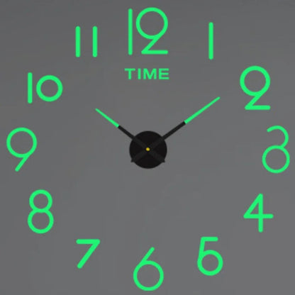 Large 3D Luminous Acrylic Wall Clock – DIY European Style