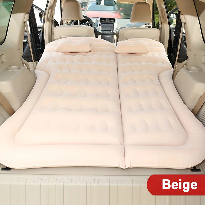 Car Inflatable Travel Mattress Bed – Back Seat Sleeping Mat with Pillows
