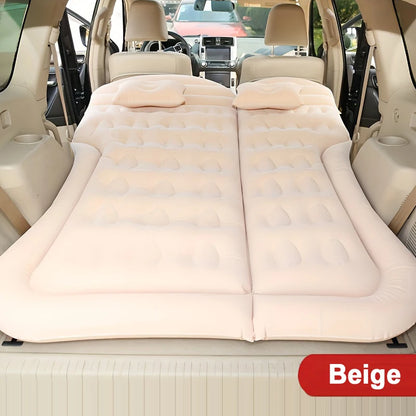 Car Inflatable Travel Mattress Bed – Back Seat Sleeping Mat with Pillows