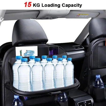 Car Seat Back Organiser with Foldable Tray