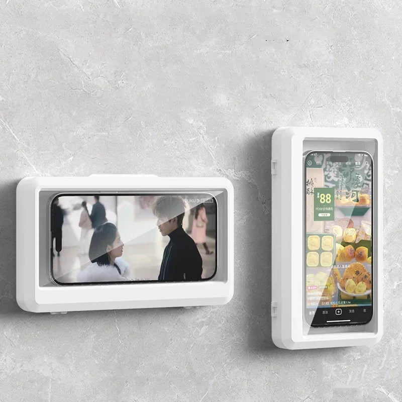 Waterproof Shower Phone Holder with Anti-Fog Screen