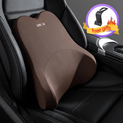 3D Memory Foam Car Headrest & Lumbar Support Pillow