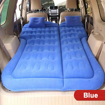 Car Inflatable Travel Mattress Bed – Back Seat Sleeping Mat with Pillows